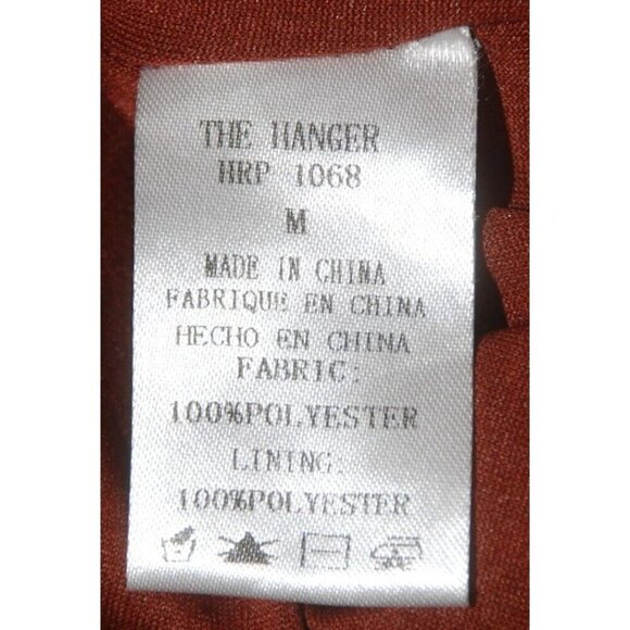 The Hanger Ladies Boho Maroon Shorts Romper Size M Long Sleeve Lined Lace Up - Picture 9 of 9